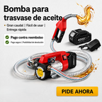 Bomba recargable para trasvase de aceite y combustible con batería y manguera