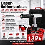 Laser-Reinigungspistole zur Lack- und Rostentfernung mit 20V Akku