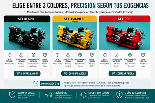 Torno de metal de sobremesa, control de velocidad suave de 0 a 2500 rpm, motor sin escobillas de 750 W, engranajes metálicos